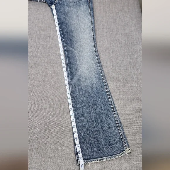 7 For All Mankind A Pocket Low Rise Boot Cut Denim Jeans 28 Long - Picture 7 of 12